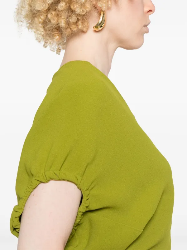 【Victoria Beckham】クレープドレス Victoria Beckham クレープ ドレス | グリーン | FARFETCH JP