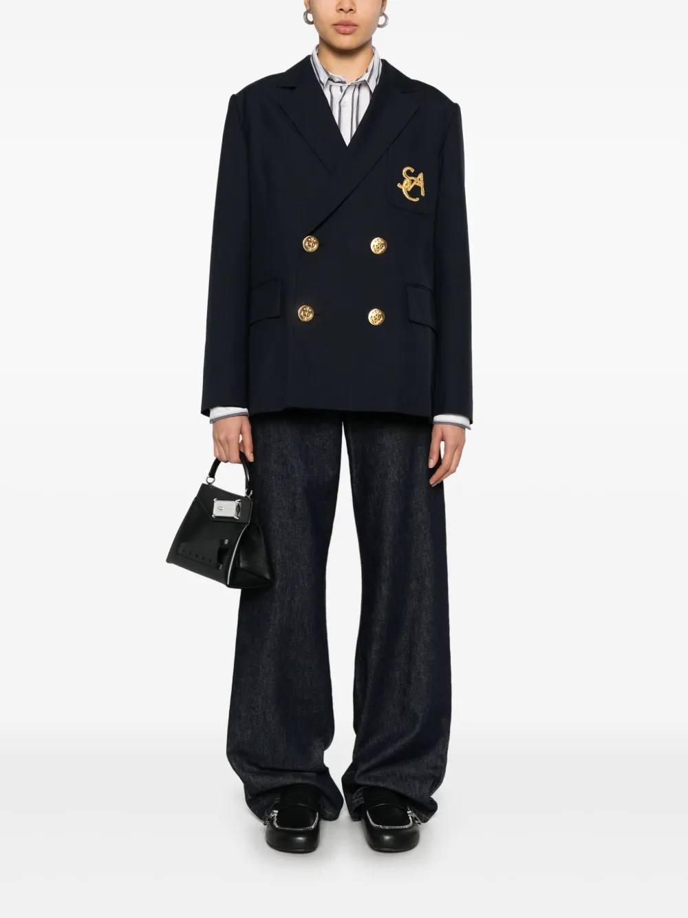 sacai logo-embroidered blazer | Blazers | Image 2