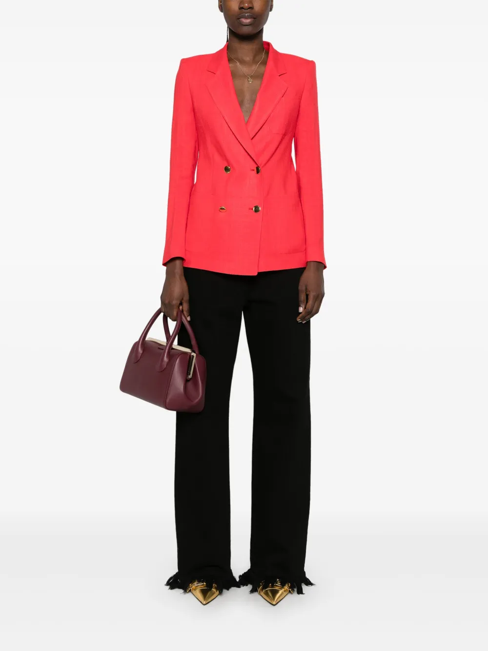 Tagliatore Blazer met dubbele rij knopen Rood