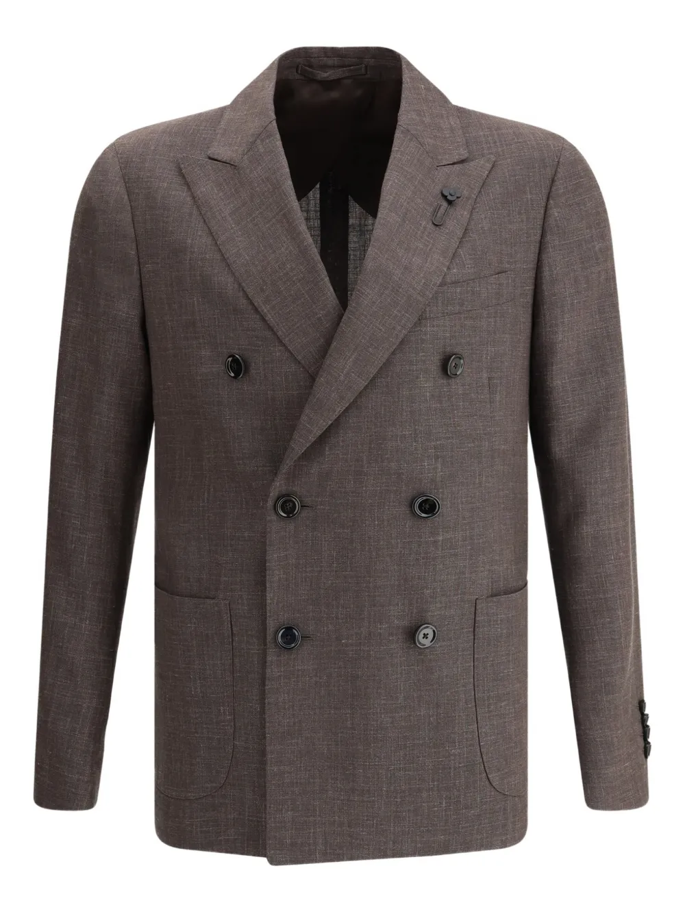 Lardini double-breasted blazer | Brown | Image 1