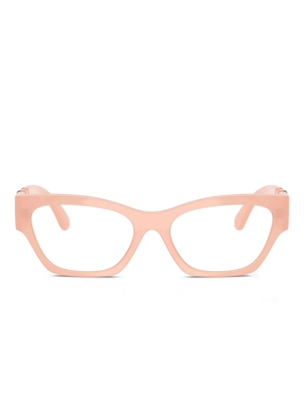 Versace Medusa-embellished Rectangle Glasses In Pink