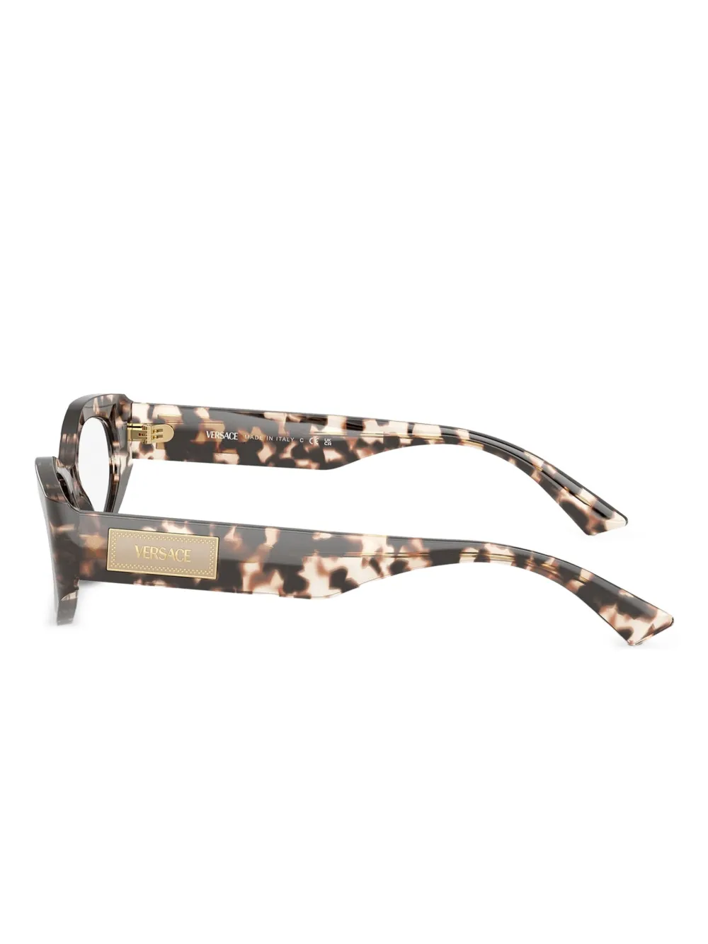 Versace Eyewear Bril met rechthoekig montuur Grijs