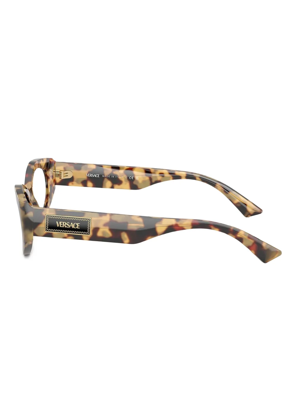Versace Eyewear Bril met rechthoekig montuur Bruin