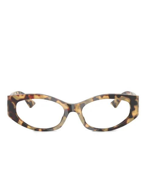 Versace Eyewear tortoiseshell rectangle-frame glasses