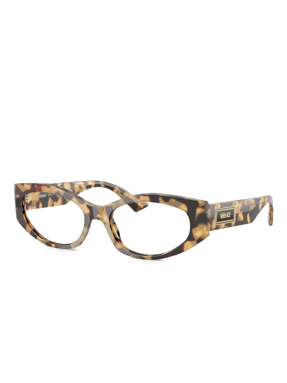 Versace Eyewear lentes con armazón rectangular estilo carey | Image 2