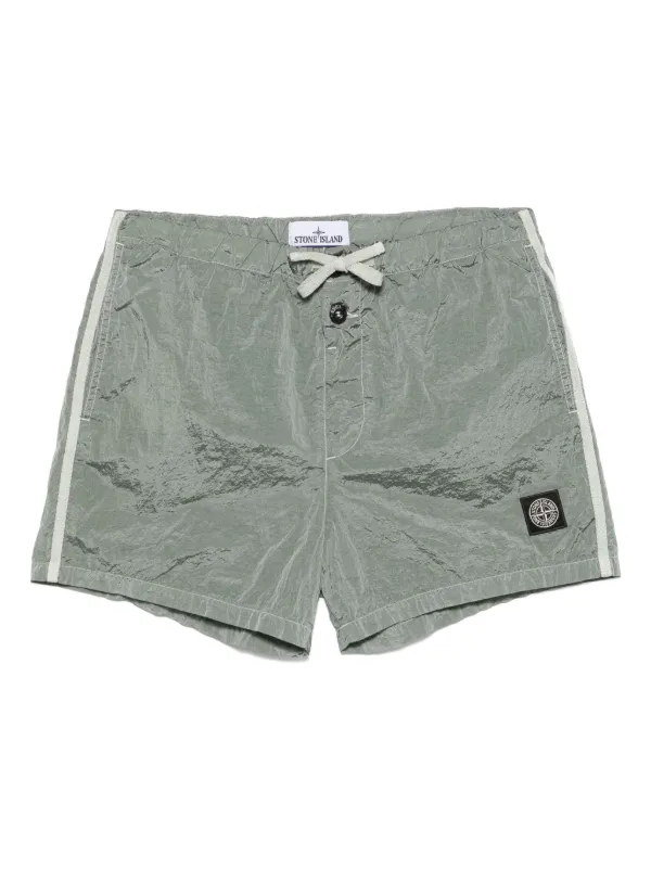 STONE  SWIM SHORTS　グレー　M　新品　ショーツ Stone Island Crinkled Swim Shorts | Green | FARFETCH