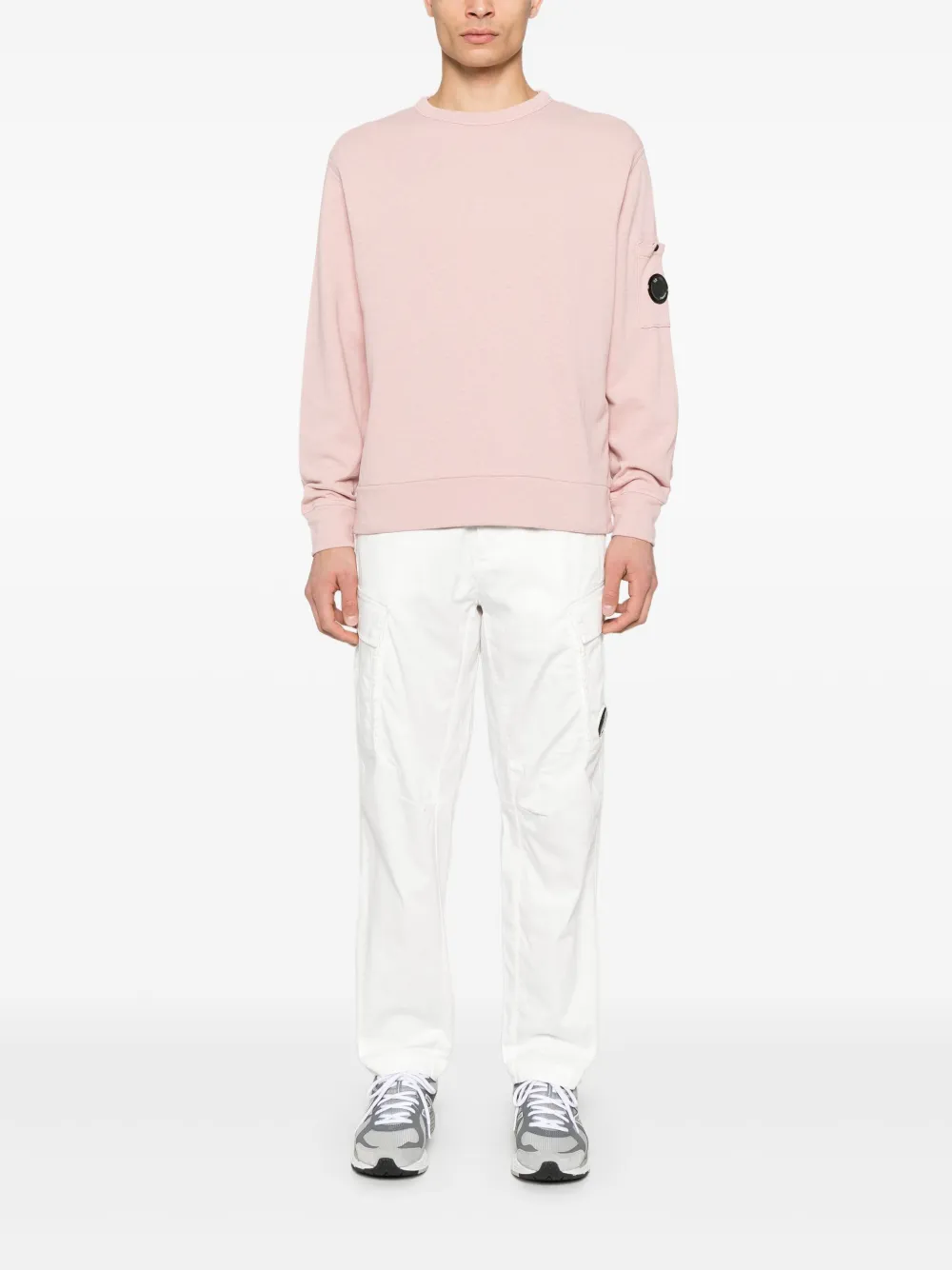 c.p.company C.P. Company Sweater met Lens-detail - Roze