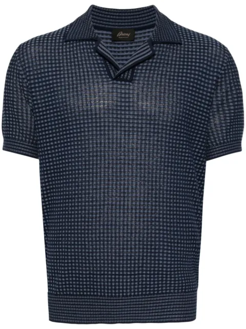 Brioni playera tipo polo tejida