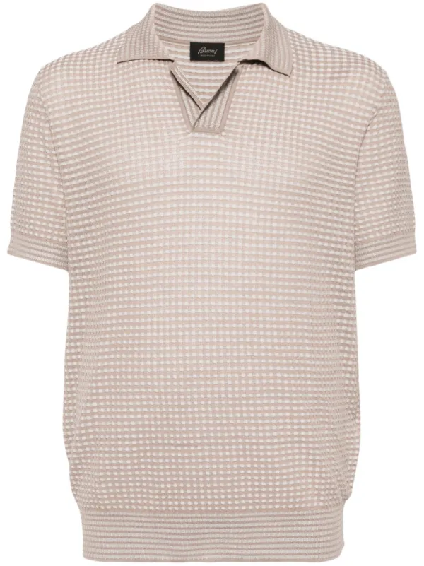 ブリオーニ　BRIONI ポロシャツ　ニット　M L イタリア製　52 最高級 Brioni ニット ポロシャツ | ブラウン | FARFETCH JP