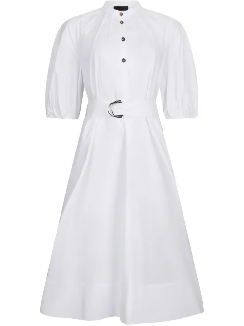 Robe ceinturée à manches bouffantes - LIU JO - Modalova