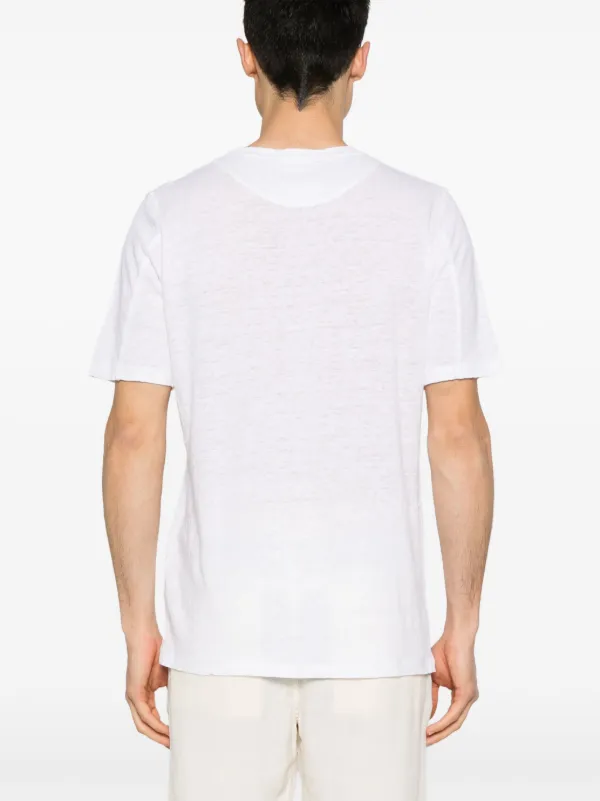 Tシャツ・カットソー 120% LINO Men T-shirt White 32ALIM7186000E90832ALIM S0050R 120% Lino Linen T-shirt | White | FARFETCH