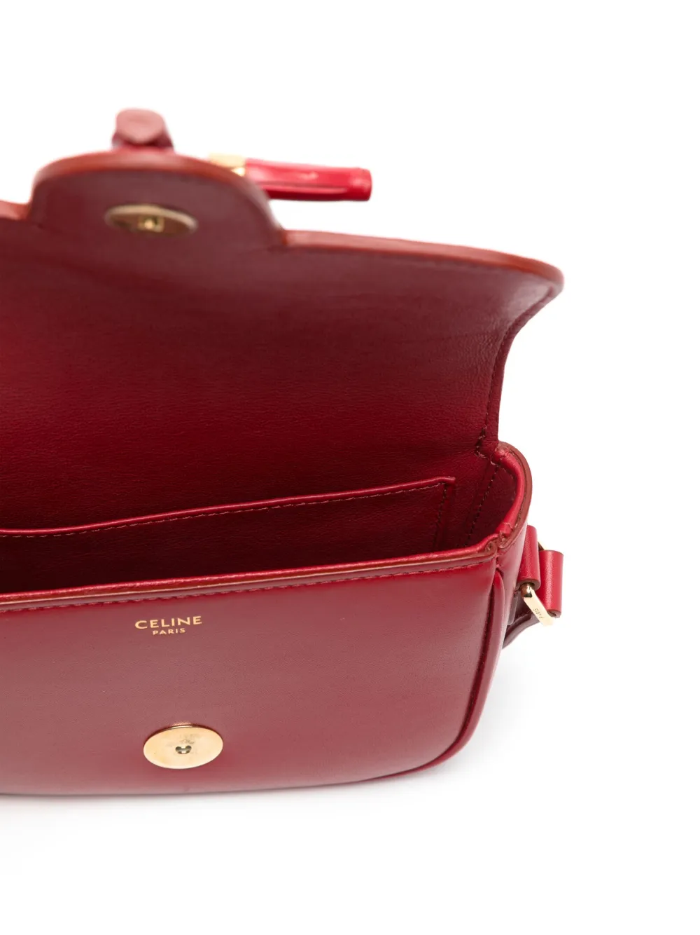 Pre-owned Celine Tassel-embellished Cross Body Bag In Red