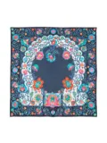 Ferragamo Pre-Owned printed silk scarf - Blue