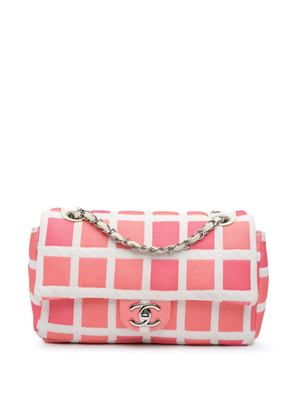 CHANEL Pre-Owned bolsa de hombro Medium Jersey Grid Single Flap 2013-2014 | rosado | Image 1