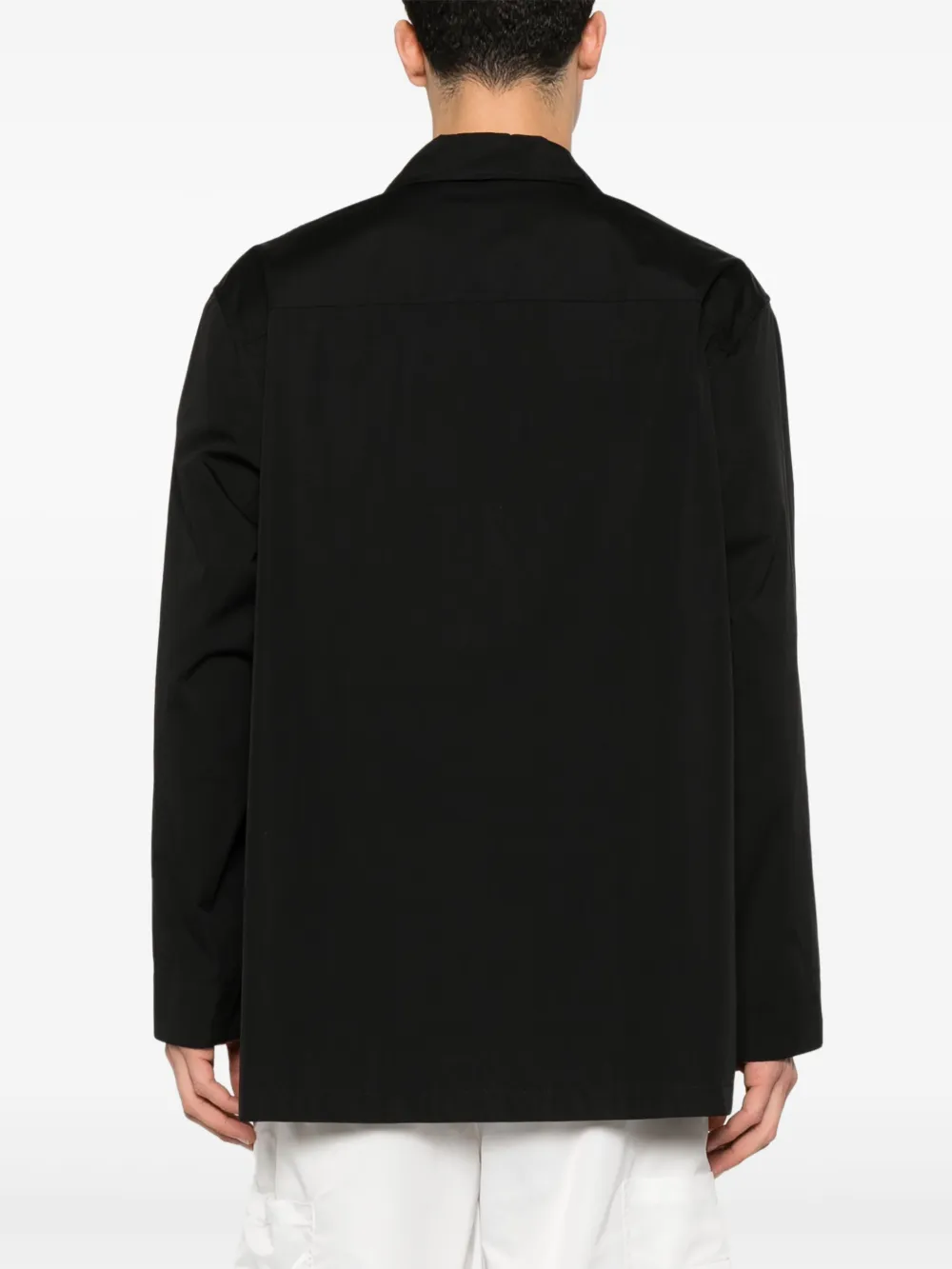 JIL SANDER+ Overhemd met geborduurd logo Zwart