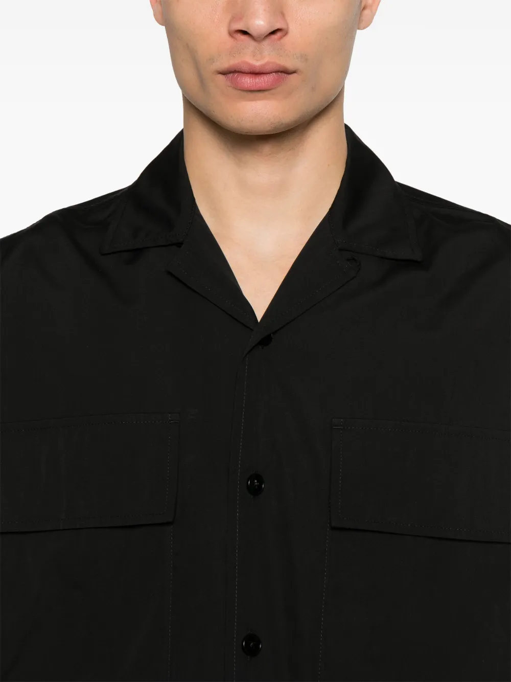 JIL SANDER+ Overhemd met geborduurd logo Zwart
