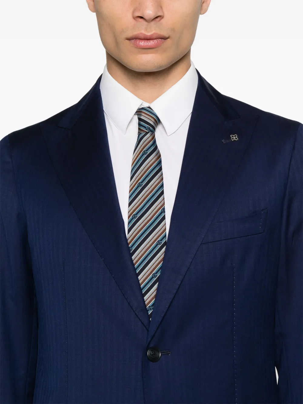Tagliatore Wollen pak Blauw