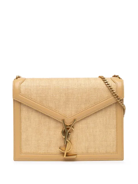 Saint Laurent Pre-Owned bolsa crossbody Medium Raffia Cassandra Chain 2021
