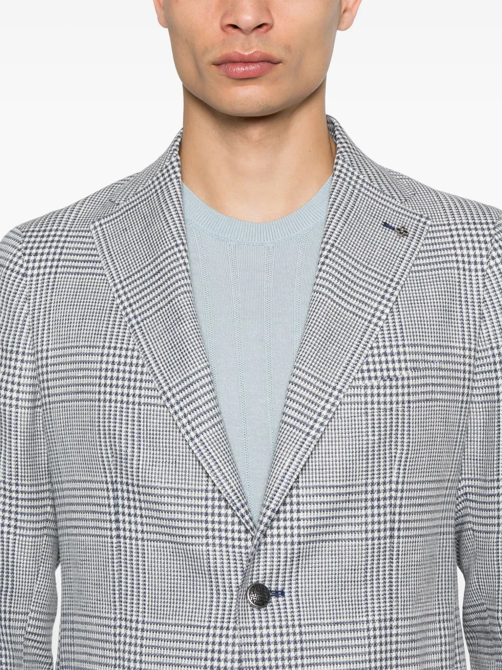 Tagliatore Geruite blazer Blauw