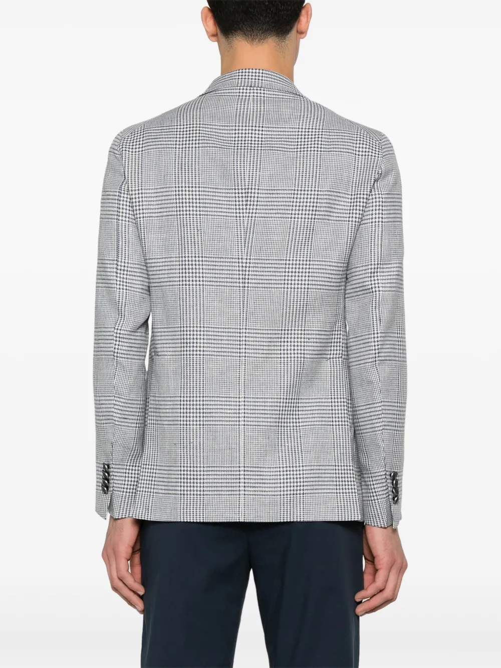 Tagliatore Geruite blazer Blauw