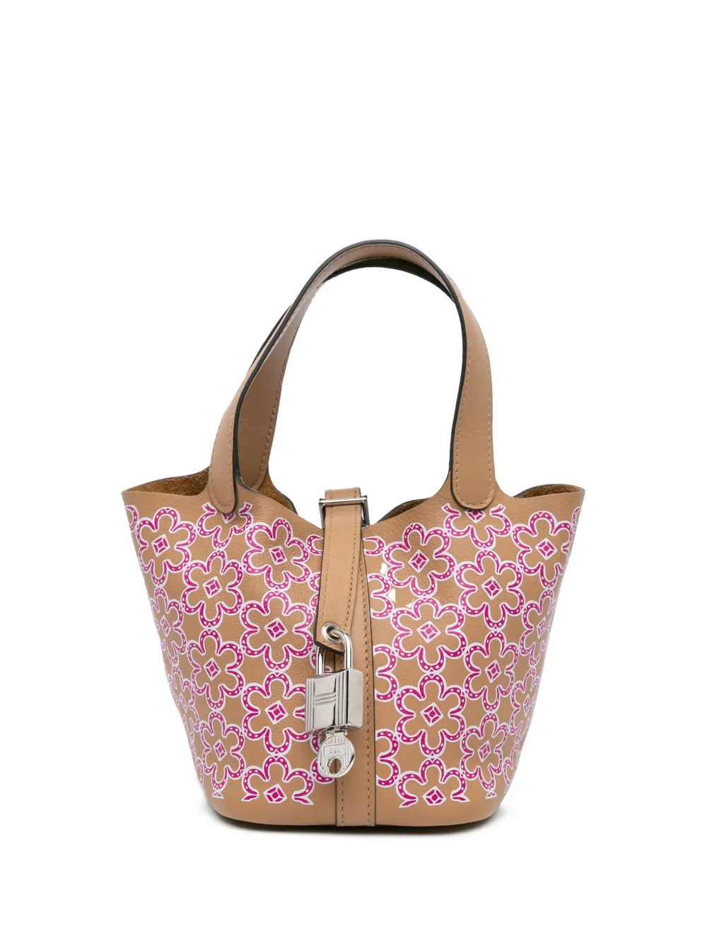 Hermès Pre-Owned bolsa de mano Micro Swift Lucky Daisy Picotin Lock 14 2022 | marrón | Image 1