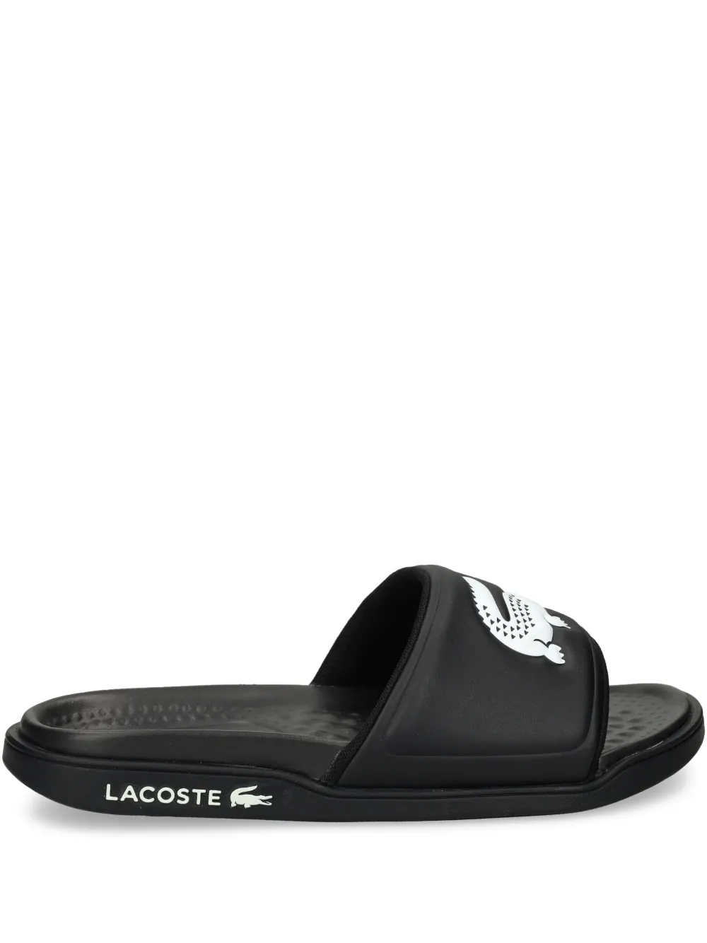 Lacoste logo-print slides Black