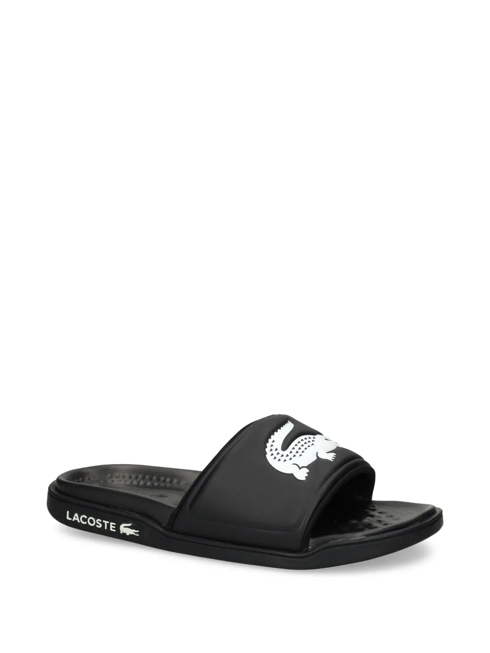 Lacoste logo-print slides Black