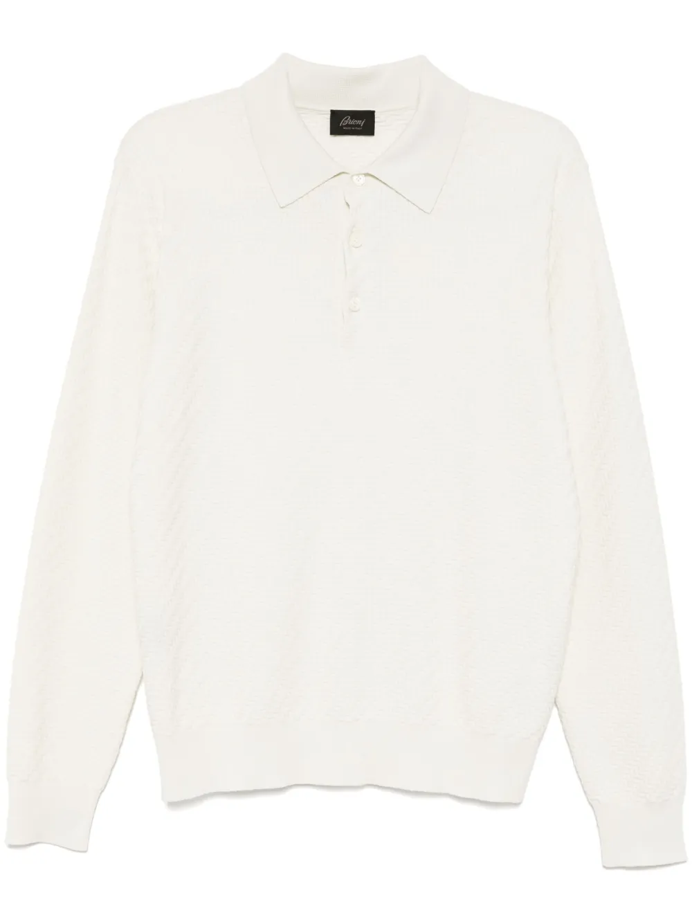 Brioni Trama geweven poloshirt Beige