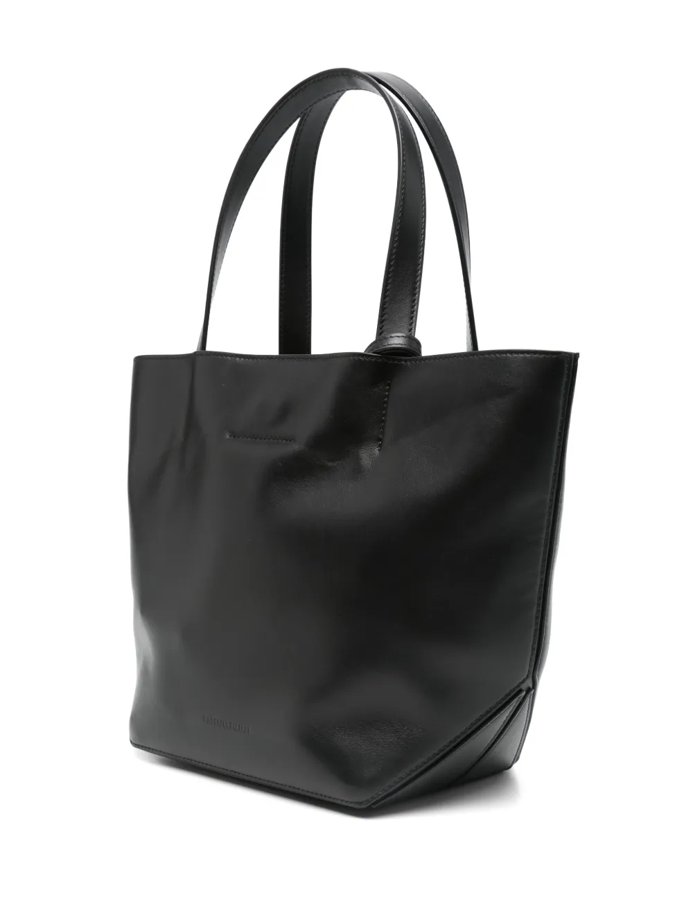 Fabiana Filippi Leren shopper Zwart