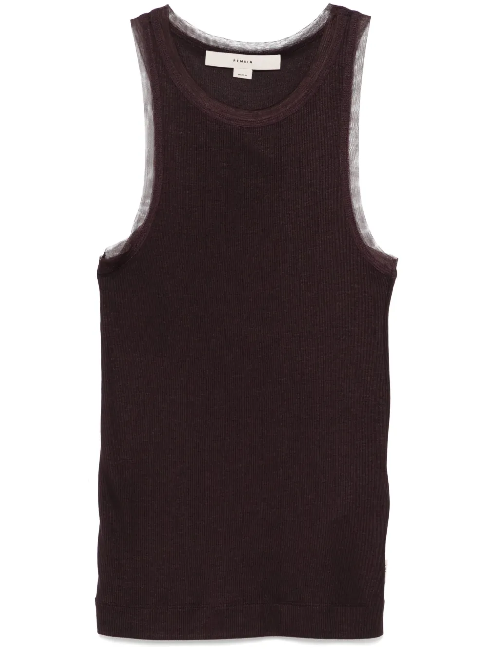 REMAIN Tanktop met mesh afwerking Paars