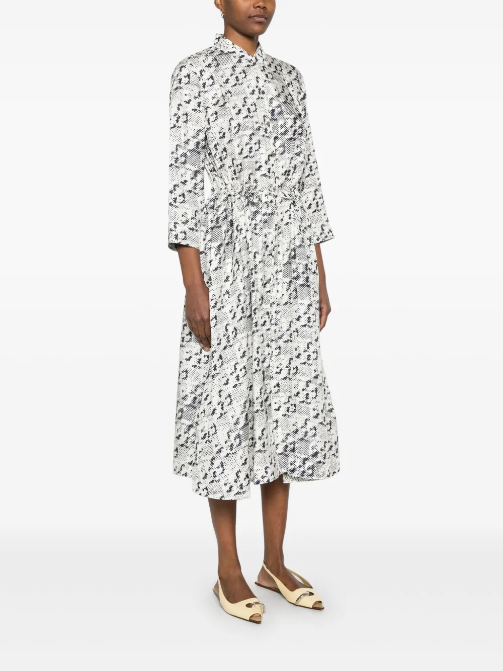 Tory Burch Midi-jurk met print Wit