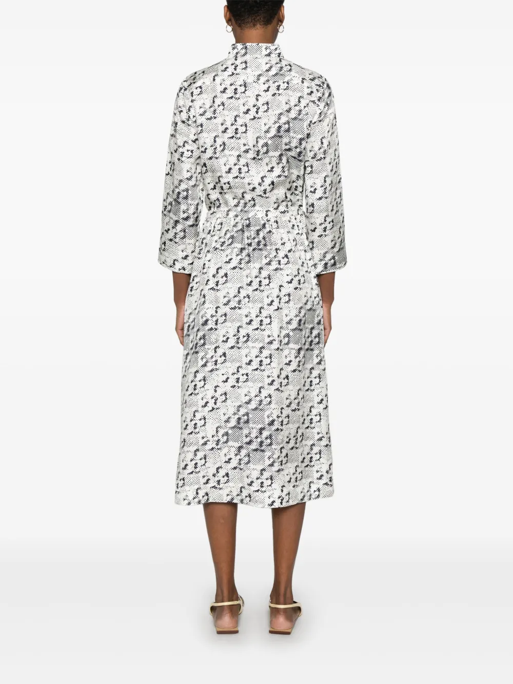Tory Burch Midi-jurk met print Wit
