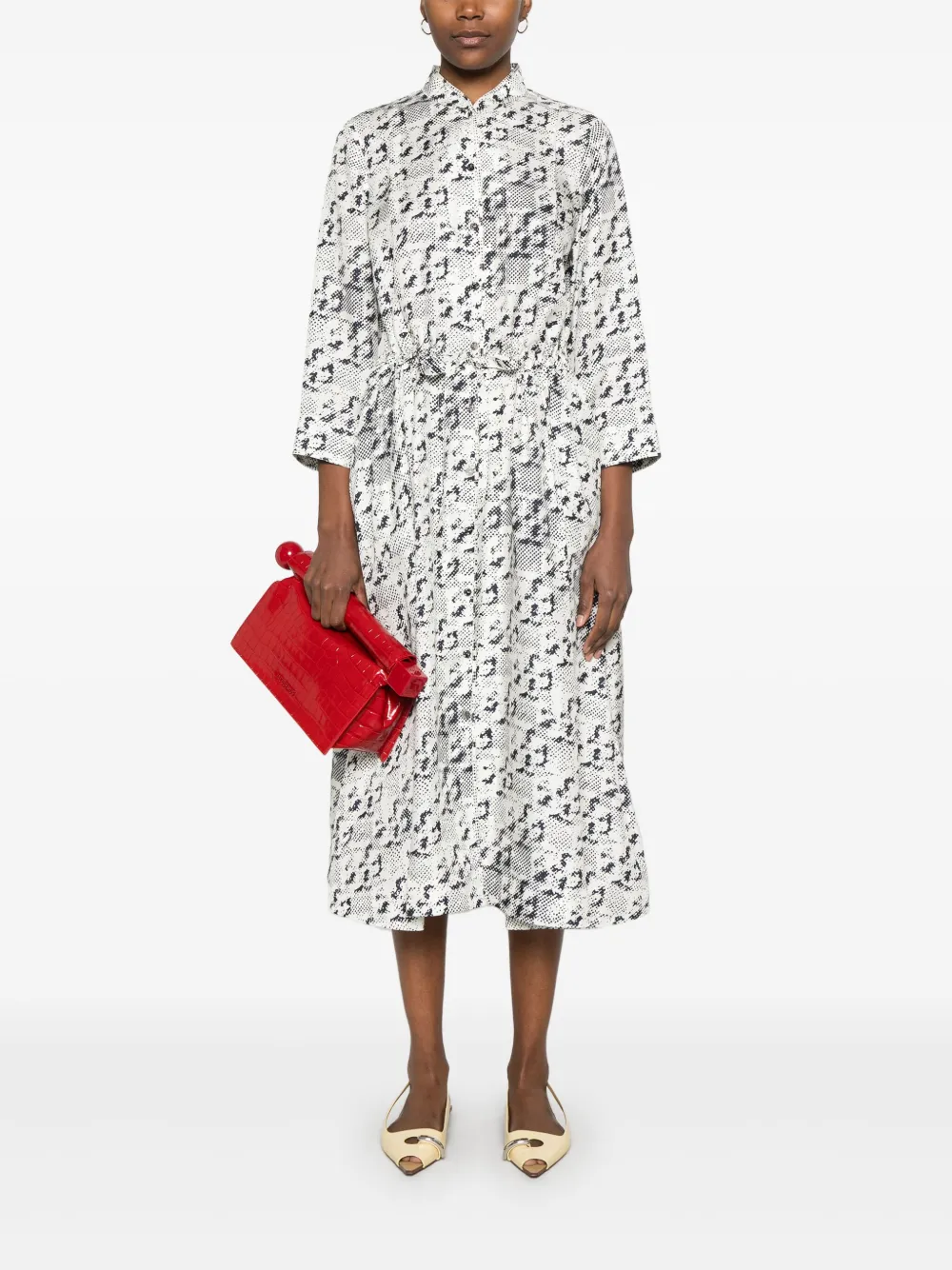 Tory Burch Midi-jurk met print - Wit