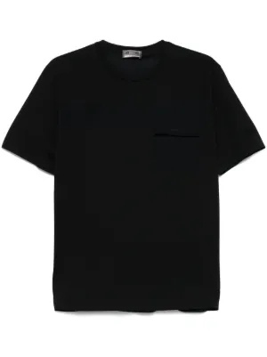 Helmut Lang Zip Pocket Cotton T-shirt | Black | FARFETCH
