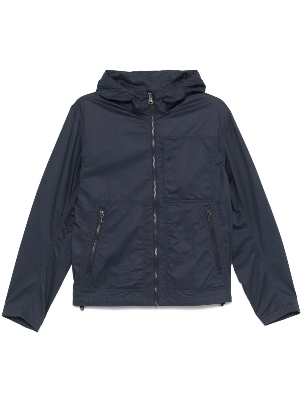 logo-patch hooded jacket
