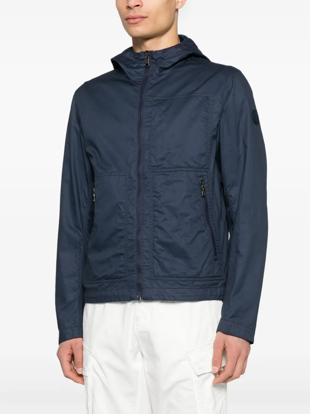 Colmar Jack met capuchon en logopatch Blauw