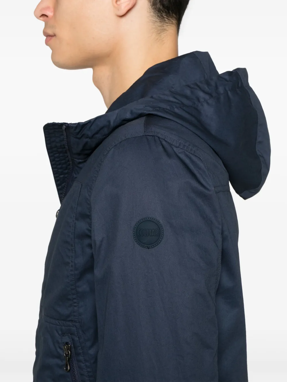 Colmar Jack met capuchon en logopatch Blauw