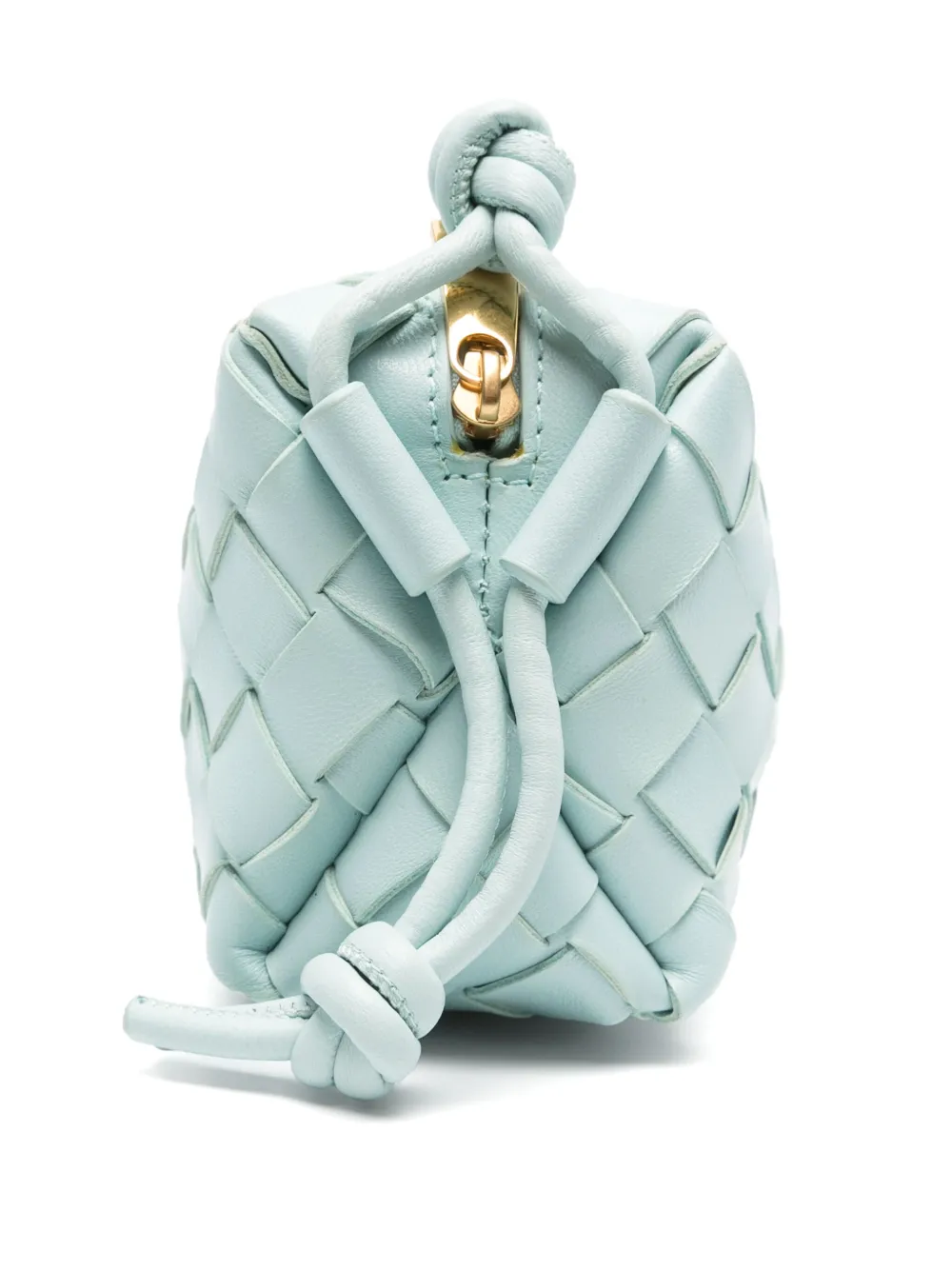 Pre-owned Bottega Veneta Mini Intrecciato Cross Body Bag In Blue