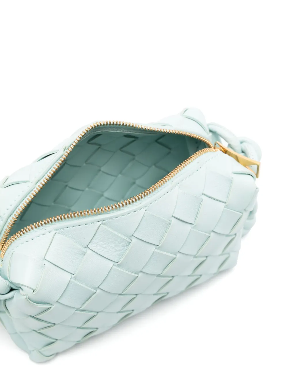 Pre-owned Bottega Veneta Mini Intrecciato Cross Body Bag In Blue