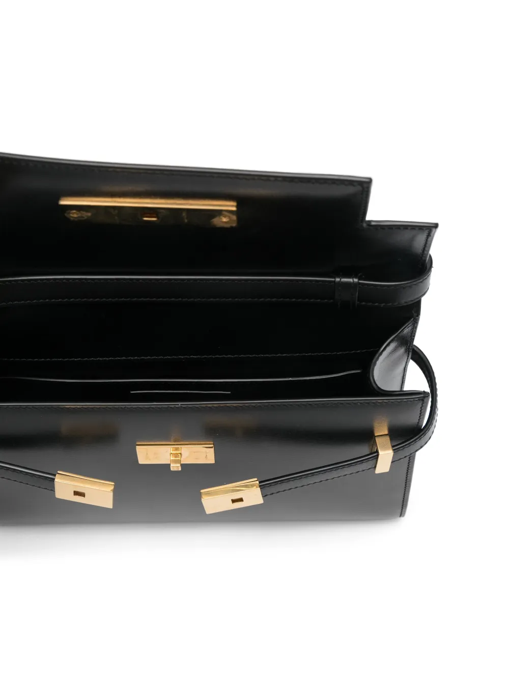Pre-owned Saint Laurent Manhattan Shoulder Bag In Black