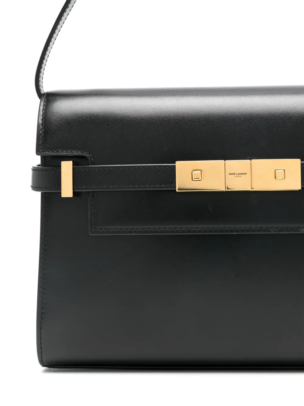 Pre-owned Saint Laurent Manhattan Shoulder Bag In Black