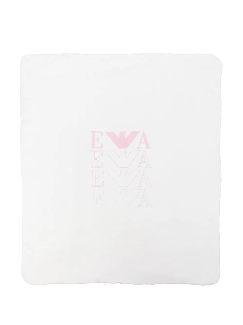 Emporio Armani Kids logo-print blanket (73 cm x 65 cm) | Pink | Image 1