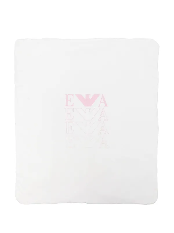 Emporio Armani Kids ロゴ ブランケット 73cm x 65cm | ピンク