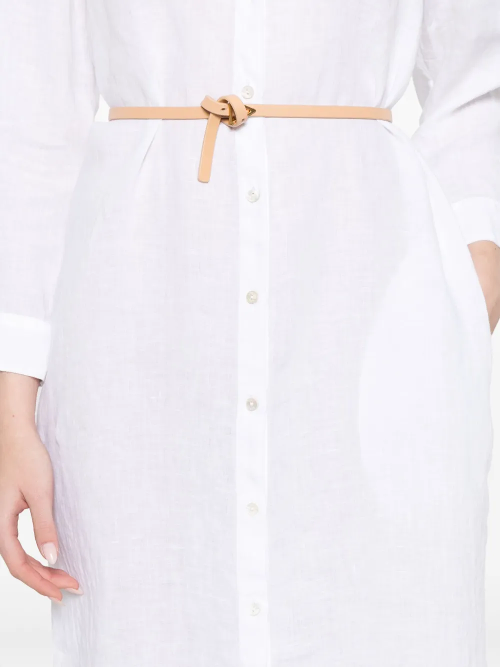 Shop 120% Lino Linen Shirt Dress In White