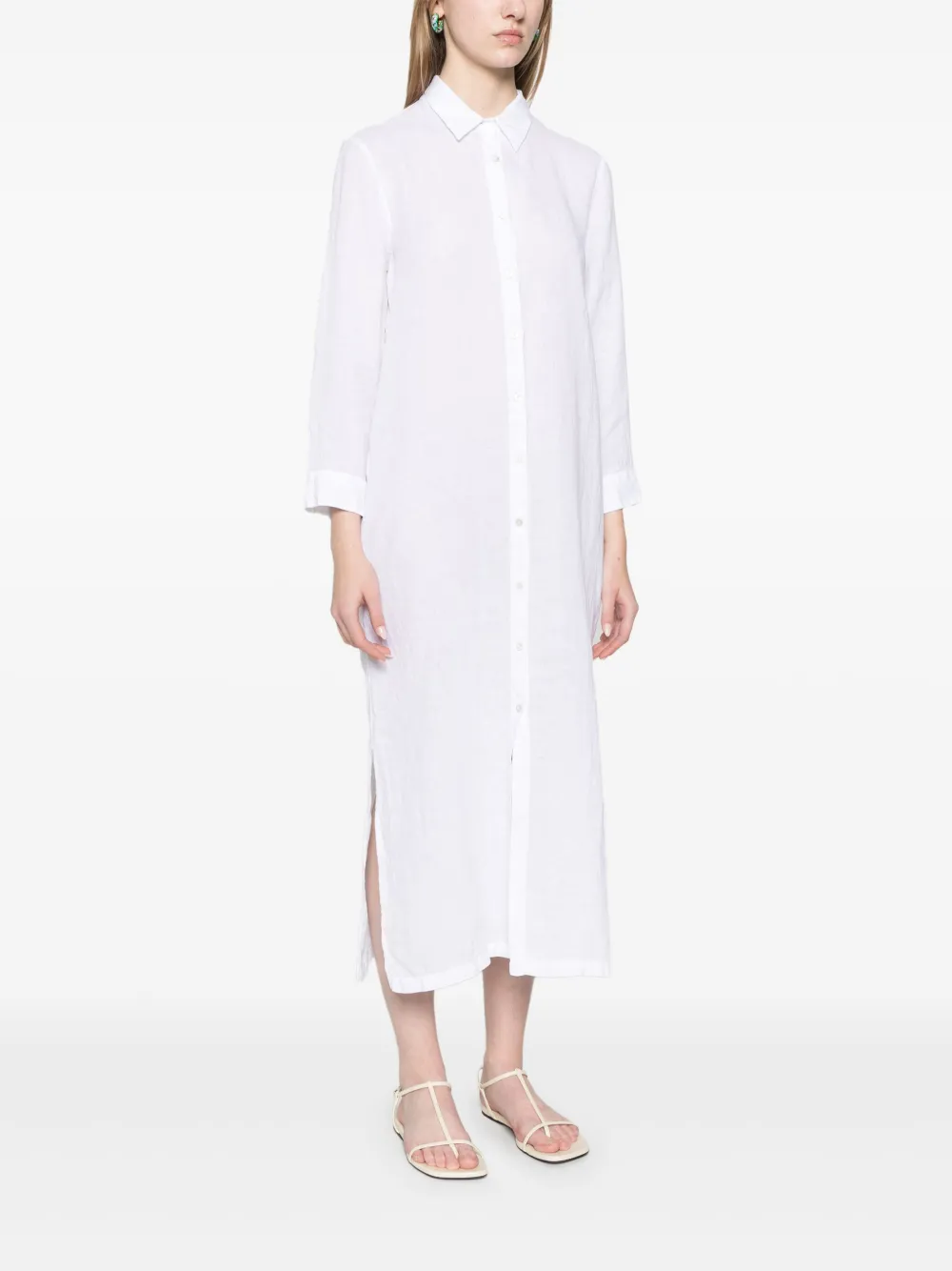 120% LINO LINEN SHIRT DRESS
