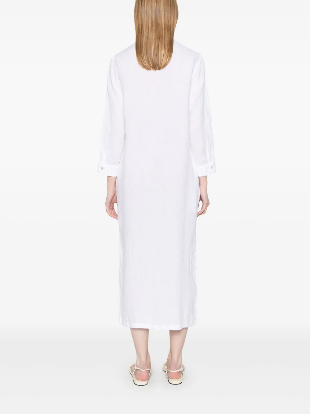120% LINO LINEN SHIRT DRESS