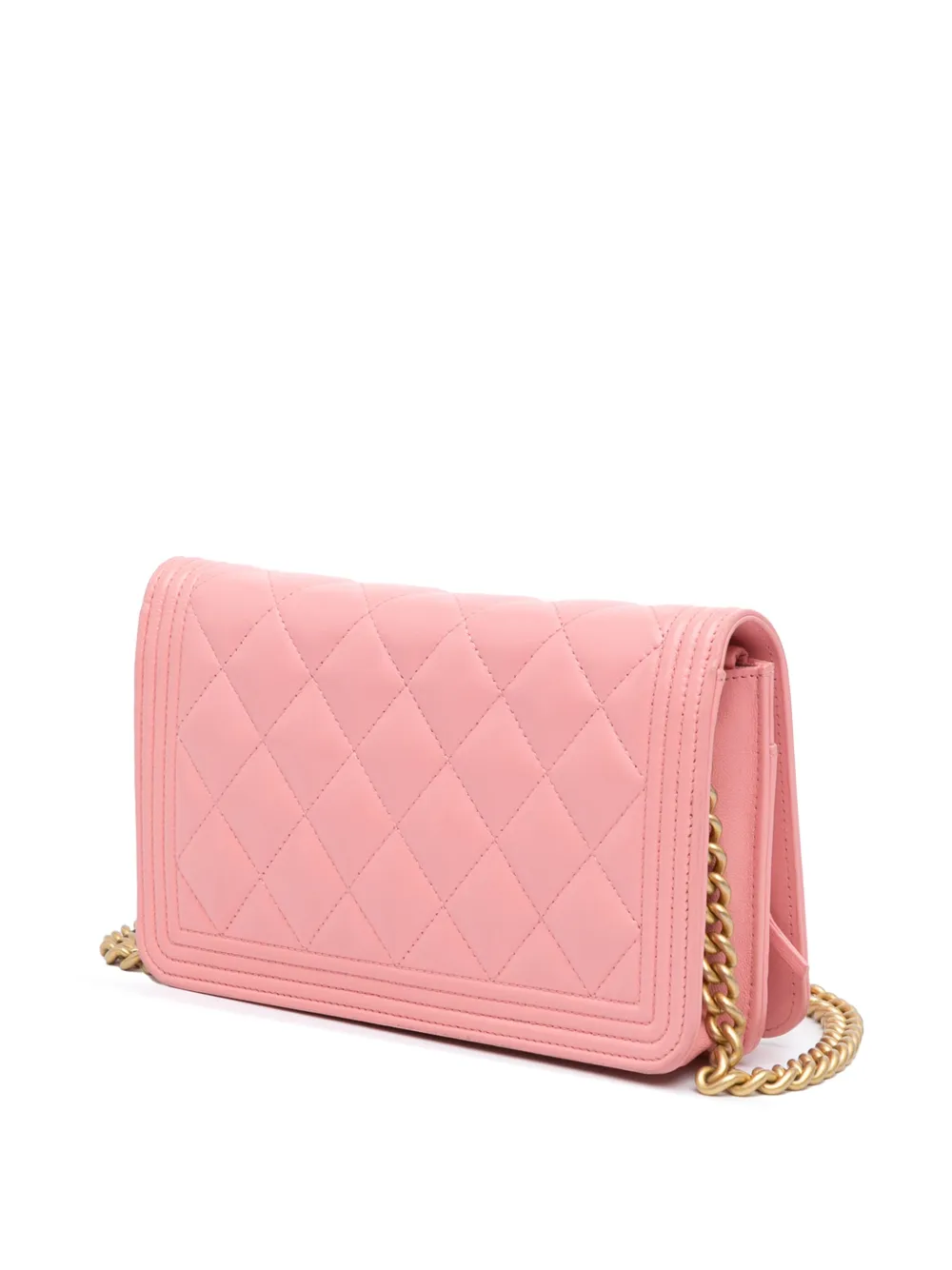 CHANEL Pre-Owned 2019 Lammy Boy Wallet on Chain crossbodytas - Roze