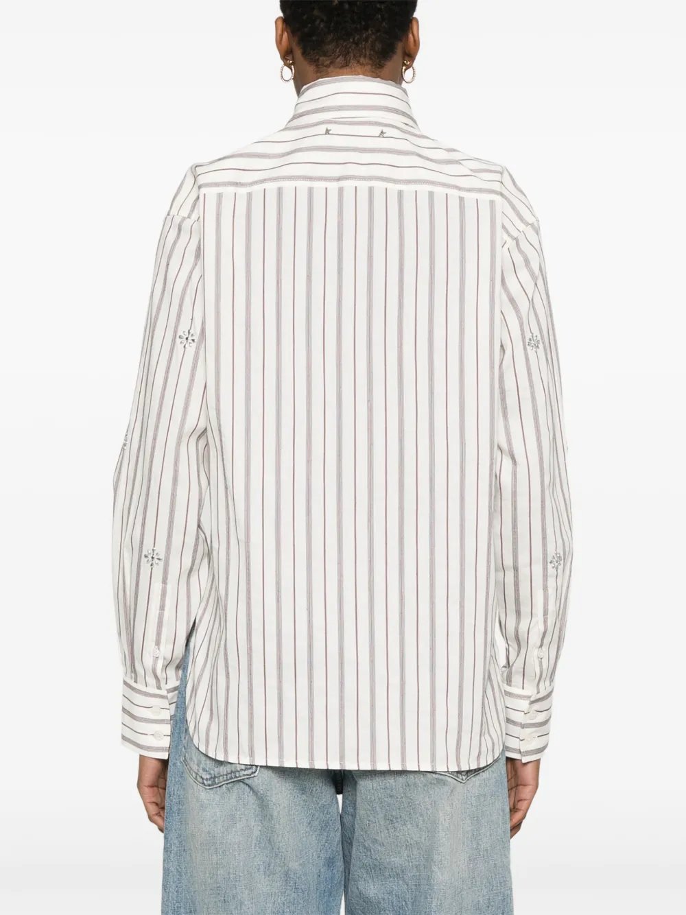 Golden Goose Gestreept blouse Beige