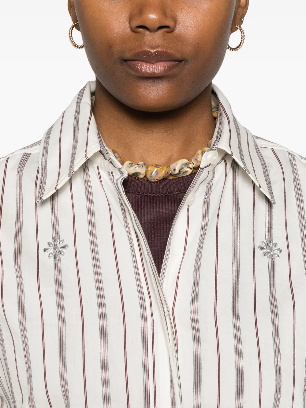 Golden Goose Gestreept blouse Beige