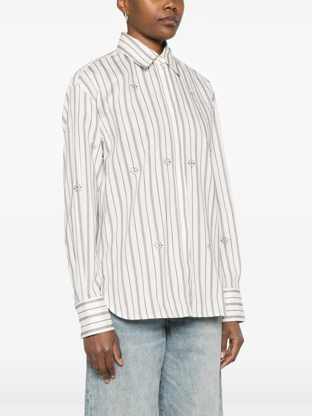 Golden Goose Gestreept blouse Beige